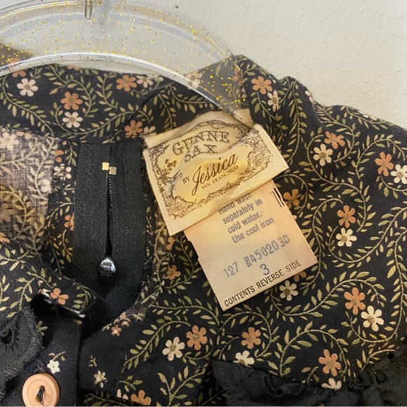 70s Gunne Sax by Jessica Cottage Core Western Dress 3 Vintage - Picture 9 of 11